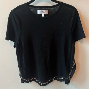 Derek Lam Crosby 10 linen tee w/embellishments